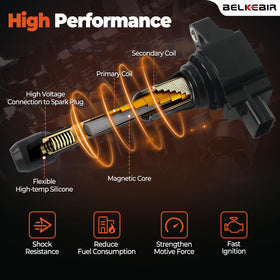 BELKEBIR ignition coil installed in engine bay improving starting reliability