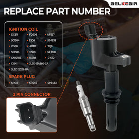 BELKEBIR iridium spark plug tip close-up, highlights durable electrode for longer life