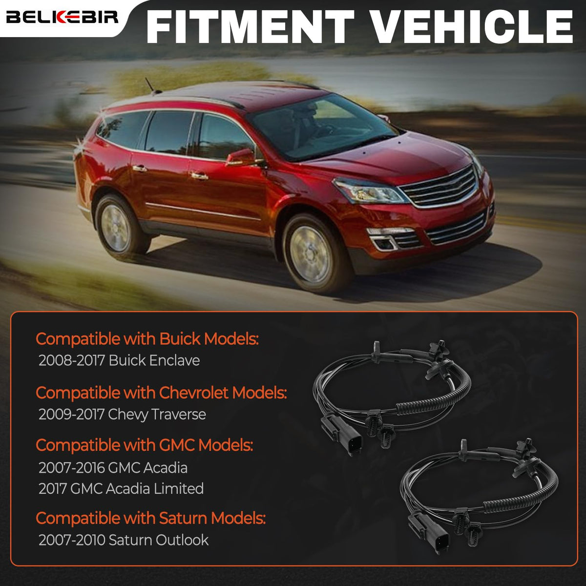 BELKEBIR left sensor close-up highlighting durable construction and corrosion resistance