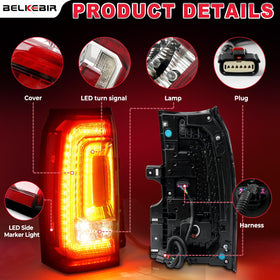 BELKEBIR left taillight close-up of lens texture showing durable finish