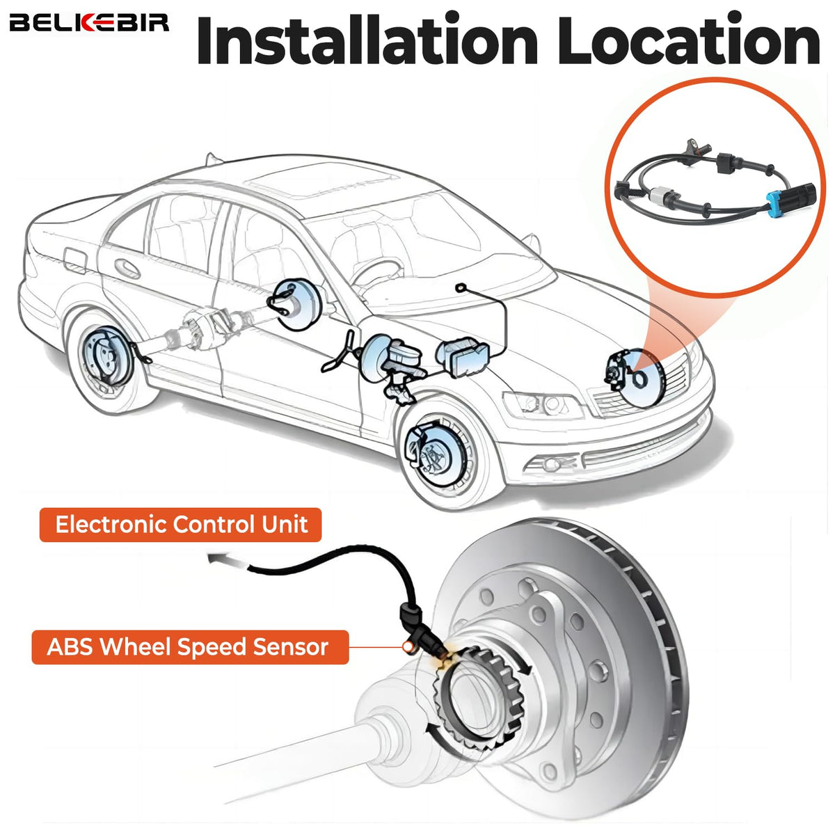 BELKEBIR sensors on a workbench in a garage demonstrating easy installation