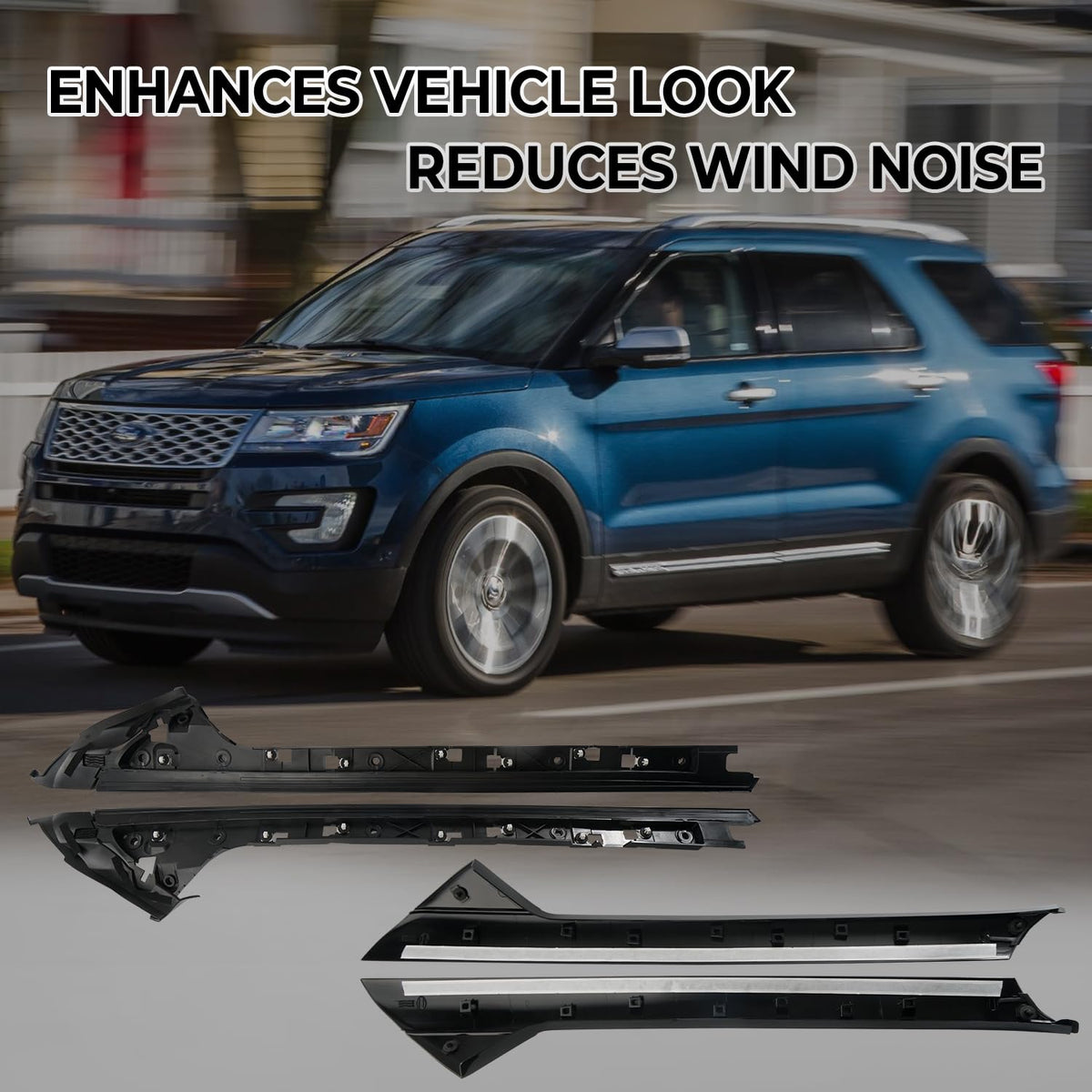 BELKEBIR installed on parked Ford Explorer restoring factory-style appearance