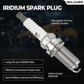BELKEBIR spark plugs and coils laid out to show complete kit components