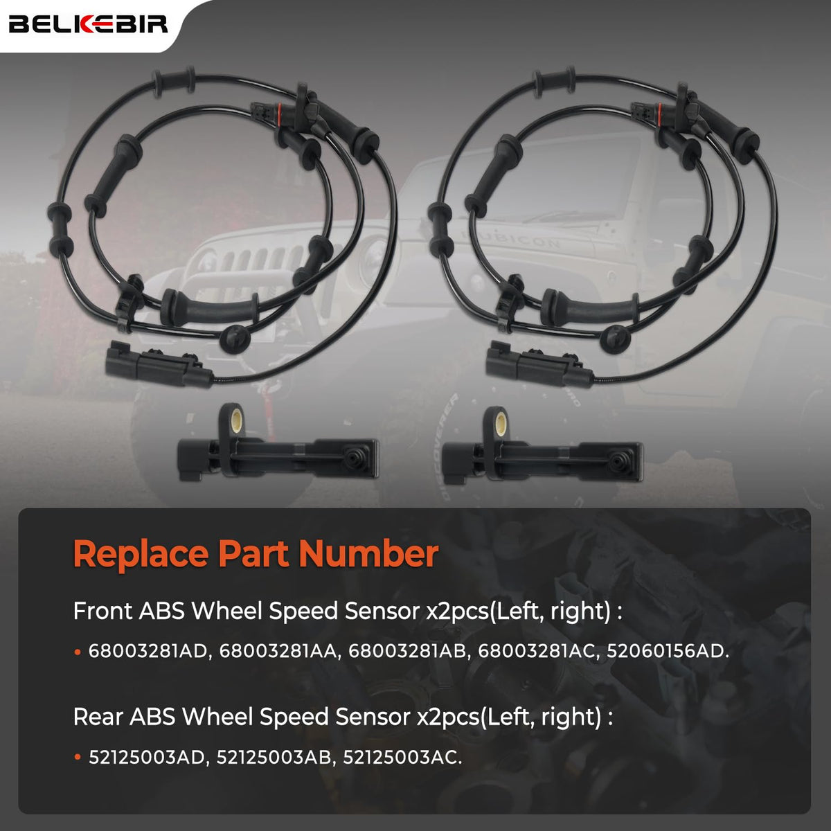 BELKEBIR rear sensor close-up highlighting sealed design for reliable signals