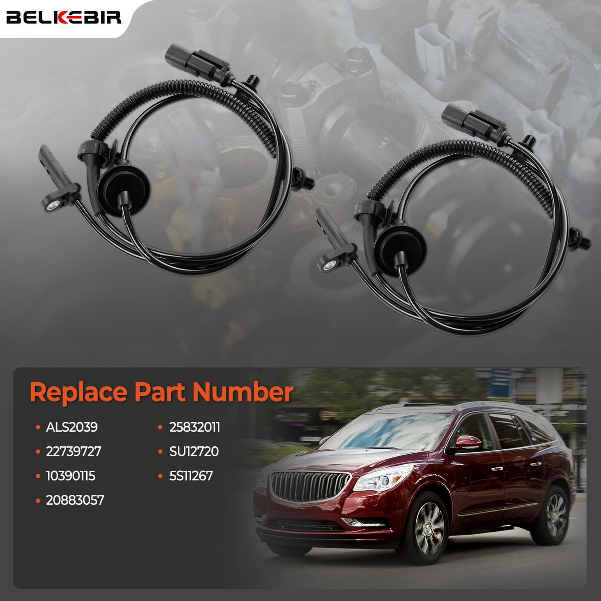 BELKEBIR right sensor close-up showing mounting features for direct fit