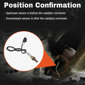 BELKEBIR sensor installed on exhaust pipe demonstrating direct-fit replacement