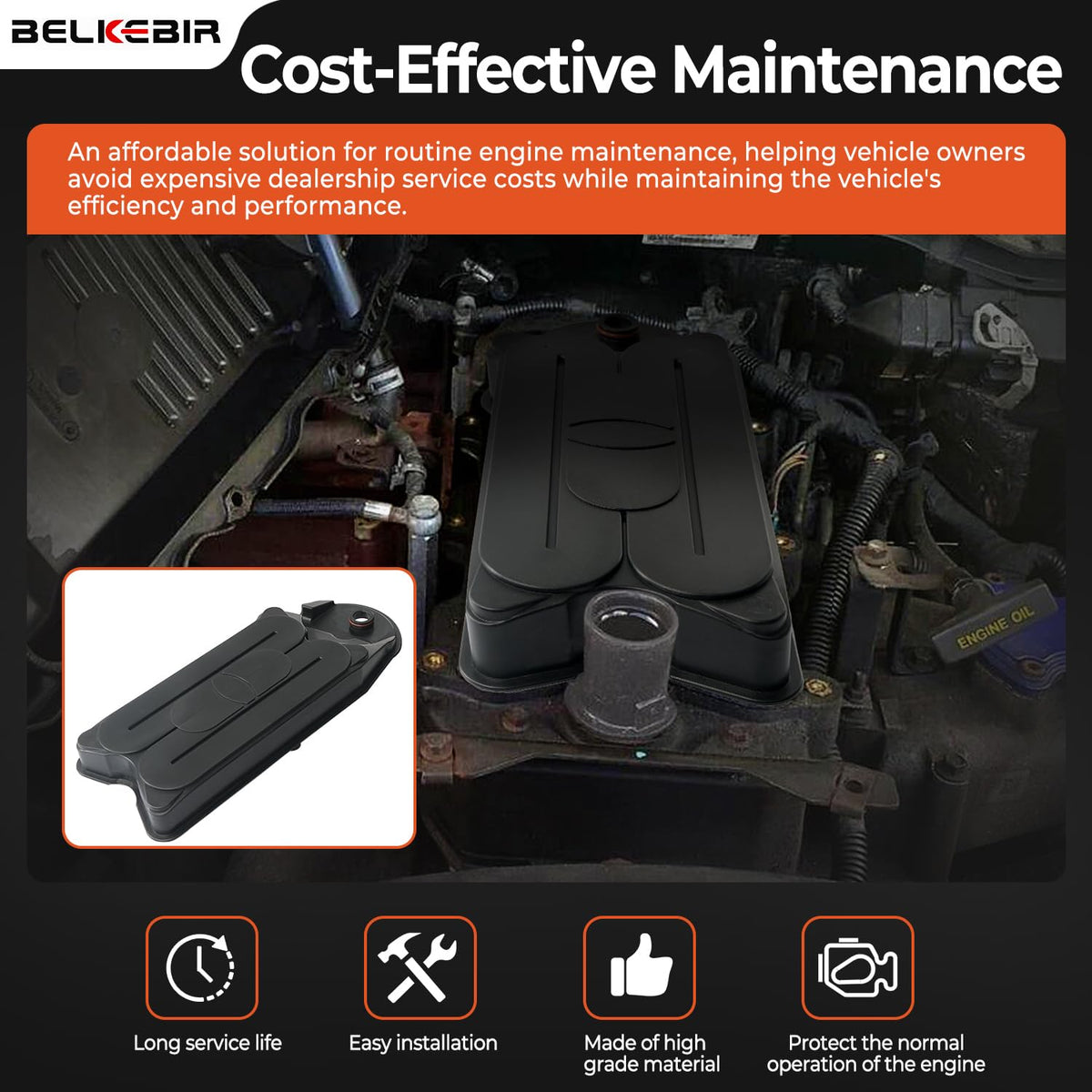 BELKEBIR side profile highlighting sealing lip for leak-resistant fit