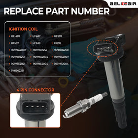 BELKEBIR iridium spark plug detail showing electrode for lasting performance