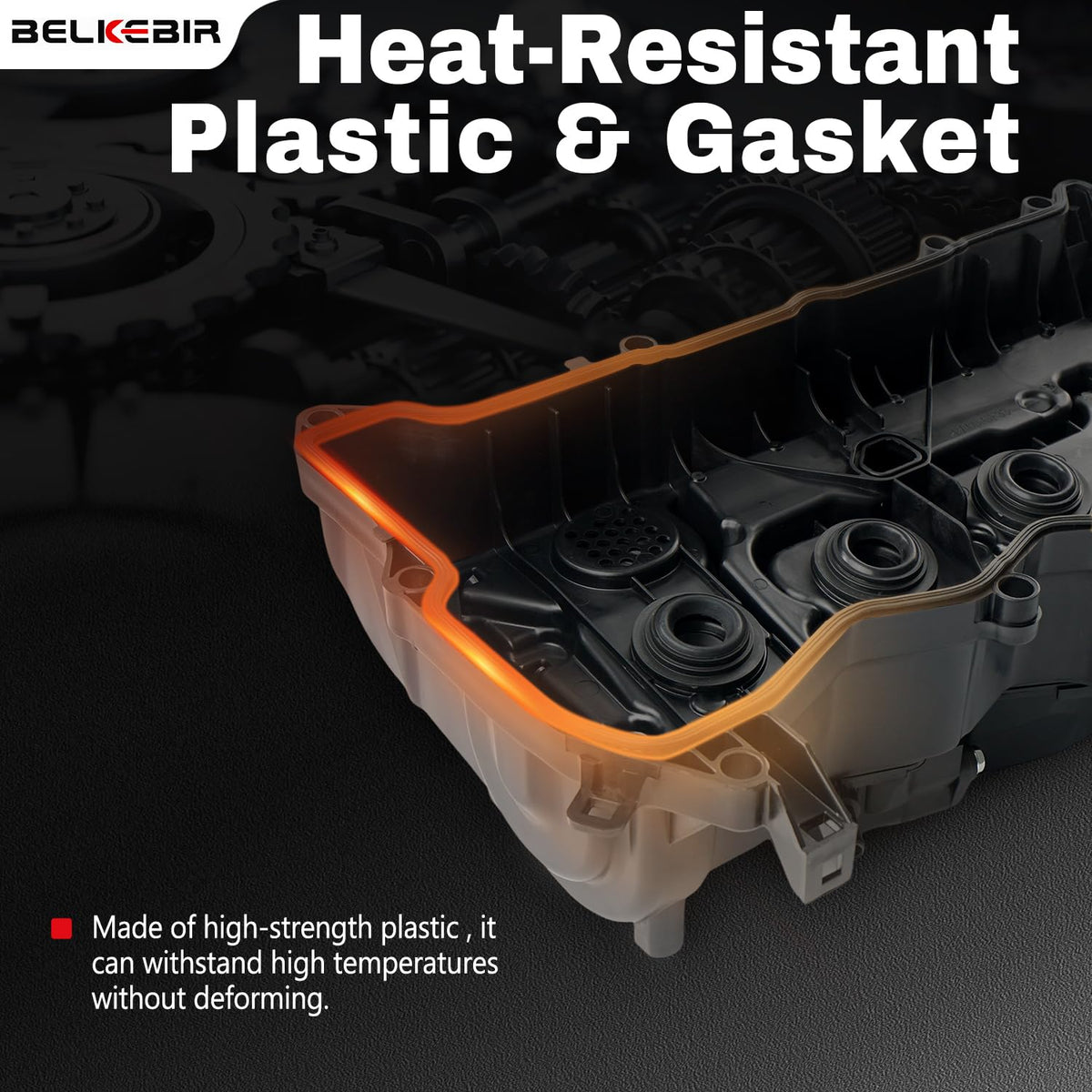 BELKEBIR valve cover with PCV valve installed, restores crankcase ventilation