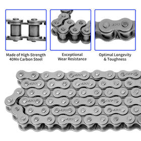 Belleone closeup of rollers and plates showing durable alloy steel construction