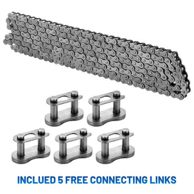 Belleone cut chain end exposing 40Mn steel grain for strength verification