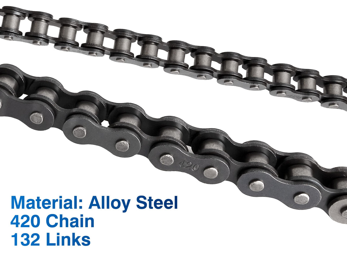 Belleone pre‑oiled chain texture detail protecting against shipping corrosion