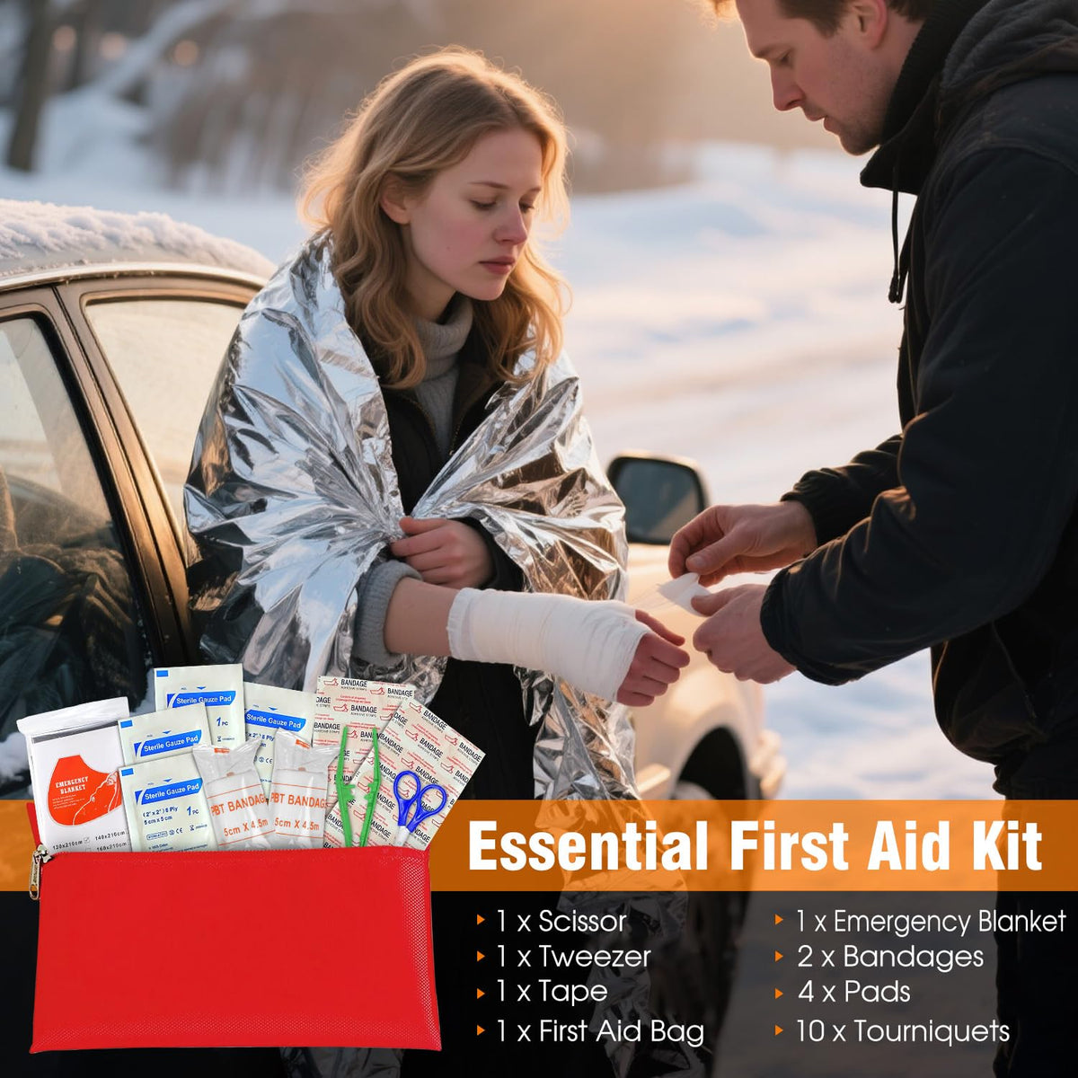 Beloskida kit stored in car trunk showing compact size and easy vehicle compatibility