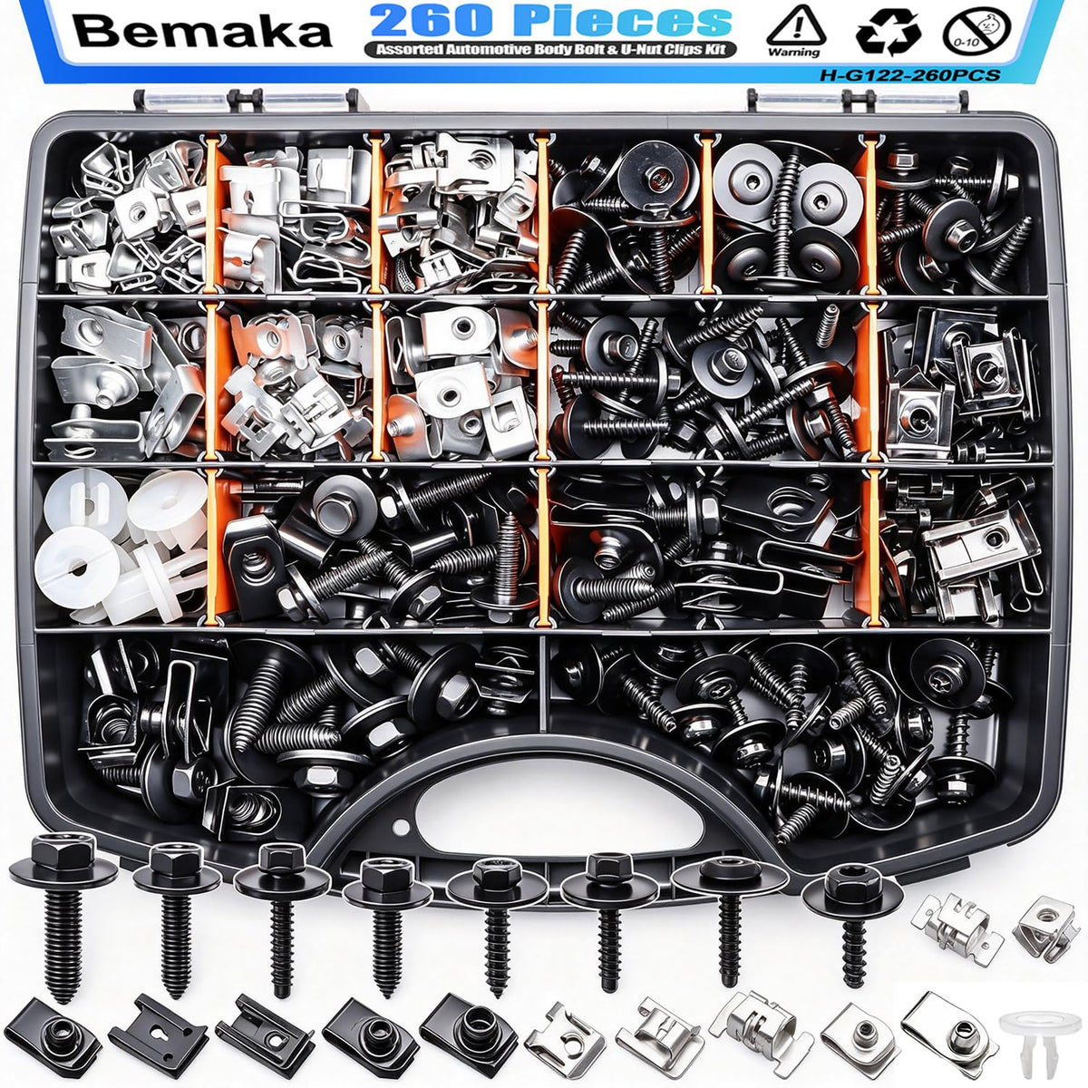 Bemaka kit open case showing organized compartments and quick selection benefit