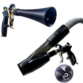 BEMEIS front view of 2-in-1 gun showing ergonomic shape and control benefits