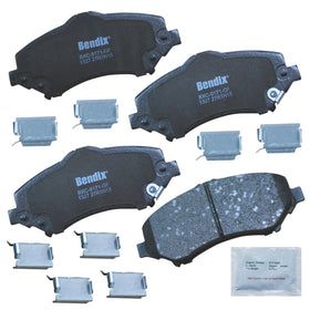 Bendix front-packaging showing included hardware and benefit of complete kit