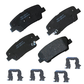 Bendix rear pads front view showing full kit and quick identification benefit