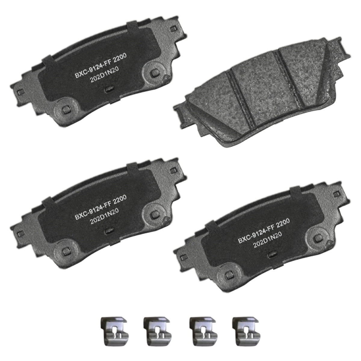 Bendix front pad set showing shape and OE fit for accurate replacement