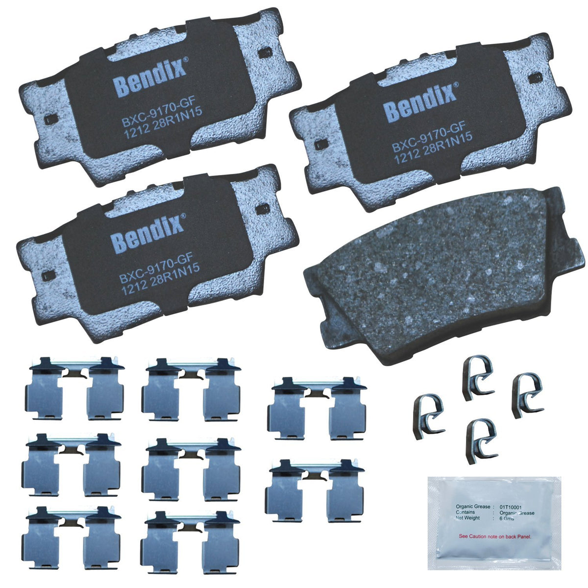 Bendix Priority1 front packaging showing product kit and fitment benefit
