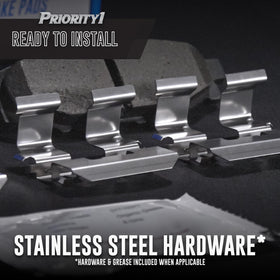 Bendix Priority1 pads in lifestyle setting showing clean wheels and low dust