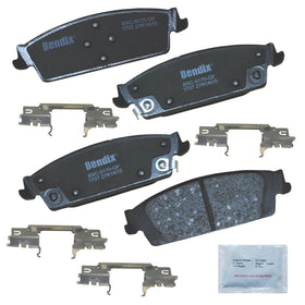 Bendix rear pad front packaging showing model and fit for quick identification