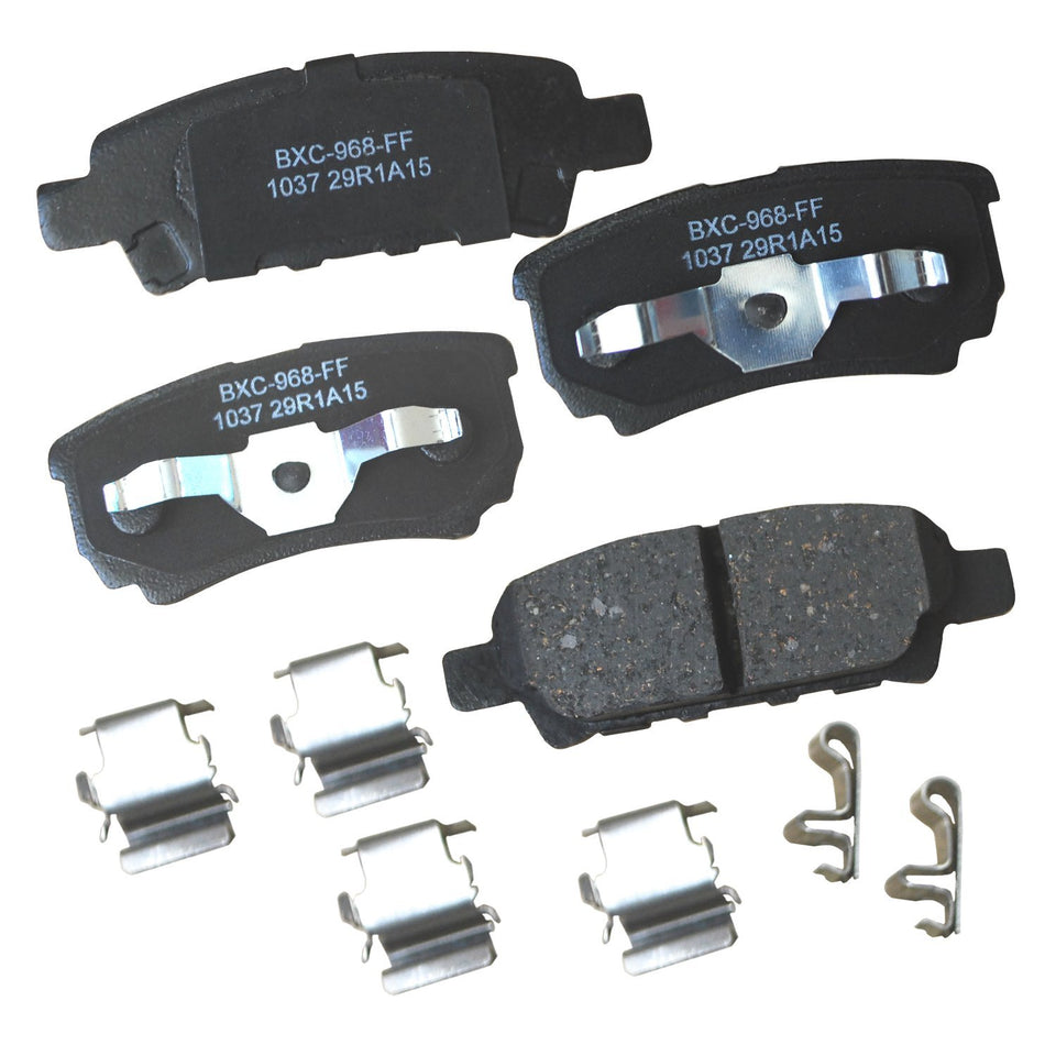 Bendix front packaging showing part SBC1037 and secure fit benefits