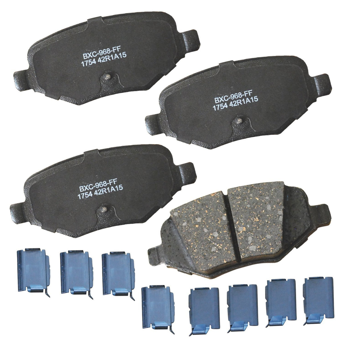 Bendix SBC1754 front packaging showing new rear pads and ease of fit