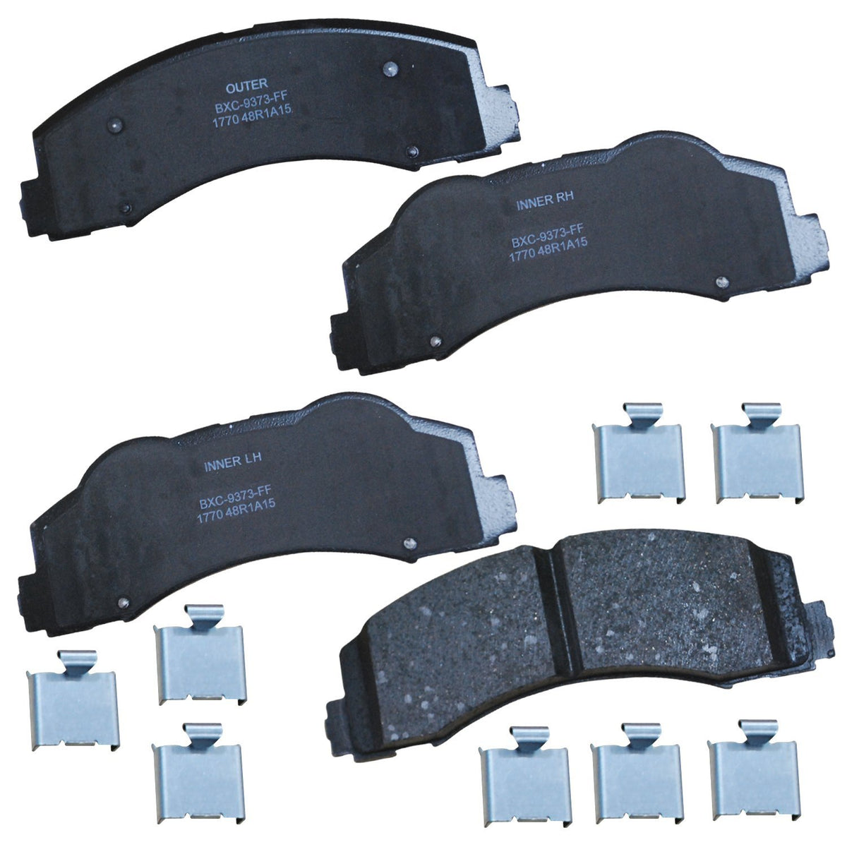 Bendix front packaging showing pad set and fitment, clear identification benefit