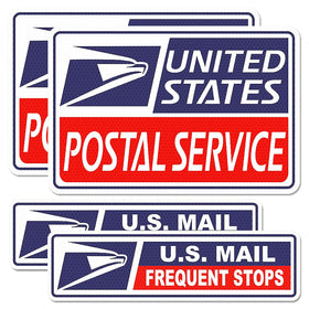 BENEKIY front view of four reflective mail delivery magnets showing colors and layout benefits