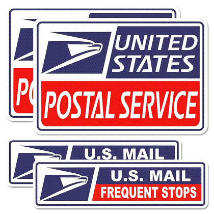 BENEKIY front view of four reflective mail delivery magnets showing colors and layout benefits