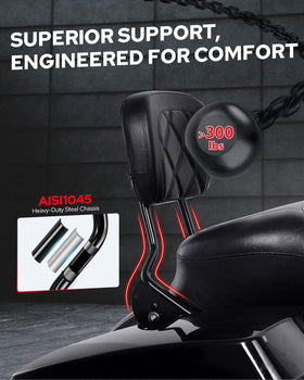Benlari close-up of U-shaped foam demonstrating soft support for passenger lower back