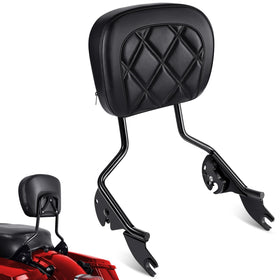 Benlari front view of backrest showing sleek black design and added passenger comfort