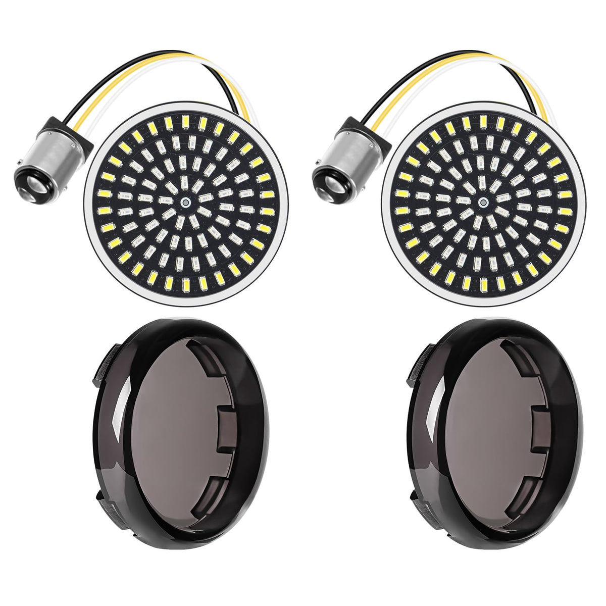 Benlari front turn signal mounted on Harley showing improved visibility