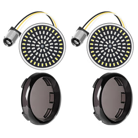 Benlari front turn signal mounted on Harley showing improved visibility