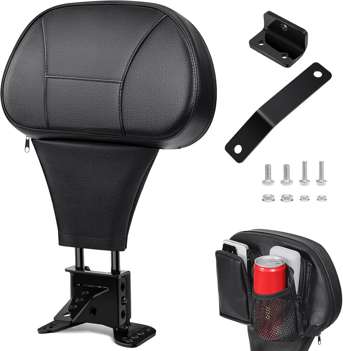Benlari front view installed on Harley showing secure fit and improved comfort
