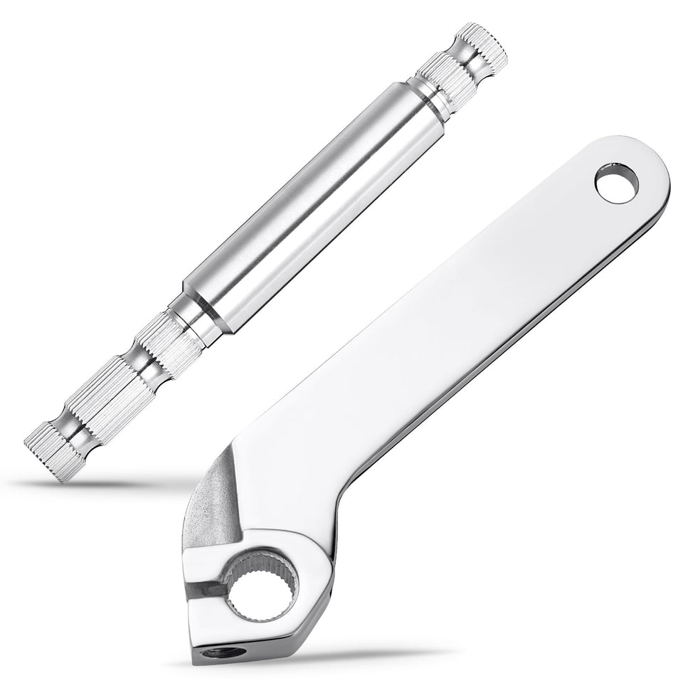 Benlari front view of inner shifter lever shaft showing chrome finish and fitment benefit