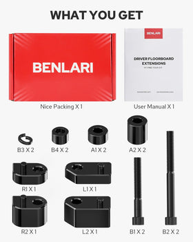 Benlari laid-out installation manual and parts for easy assembly