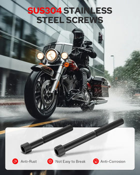 Benlari left-side installed on Harley showing increased foot clearance
