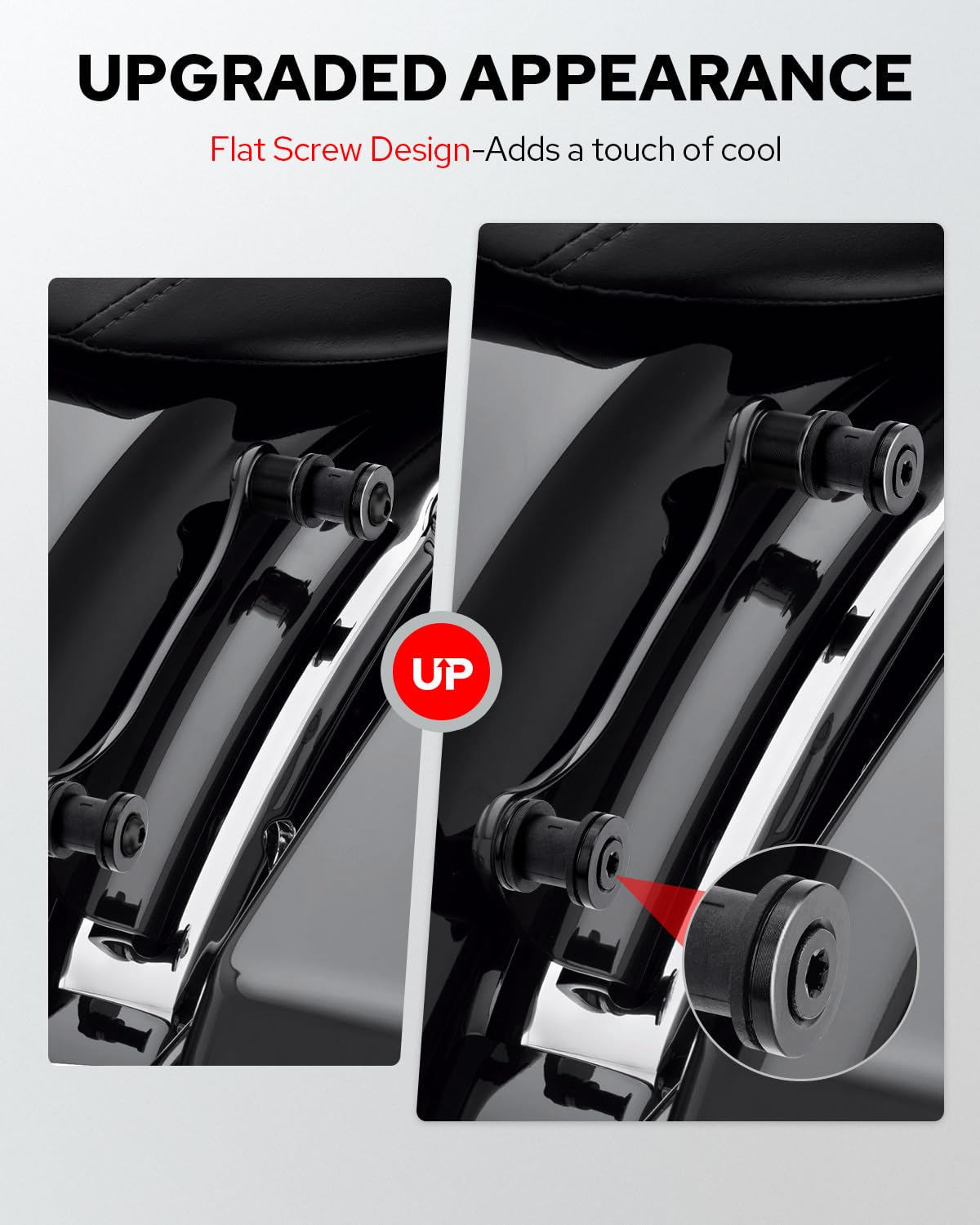 Benlari installed on Harley Touring rear — demonstrates secure mounting benefit
