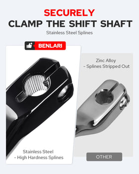 Benlari installed on Harley Touring lever showing better shift control benefit