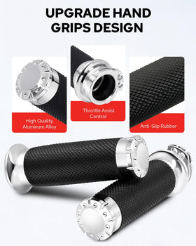 Benlari left grip beside ruler showing 5 inch left and 5.5 inch right scale fit