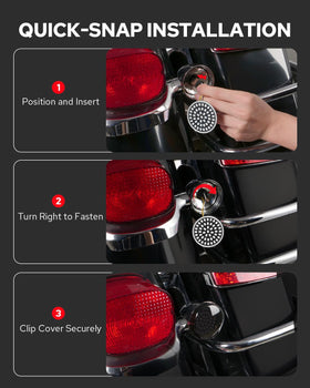 Benlari packaged kit with two turn signals and two smoked covers for complete replacement