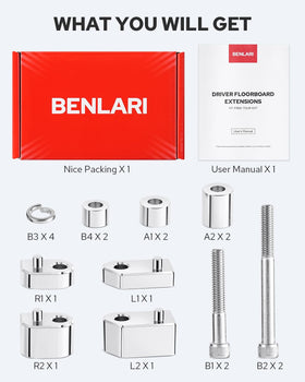 Benlari packaging and manual included for easy installation and clear instructions