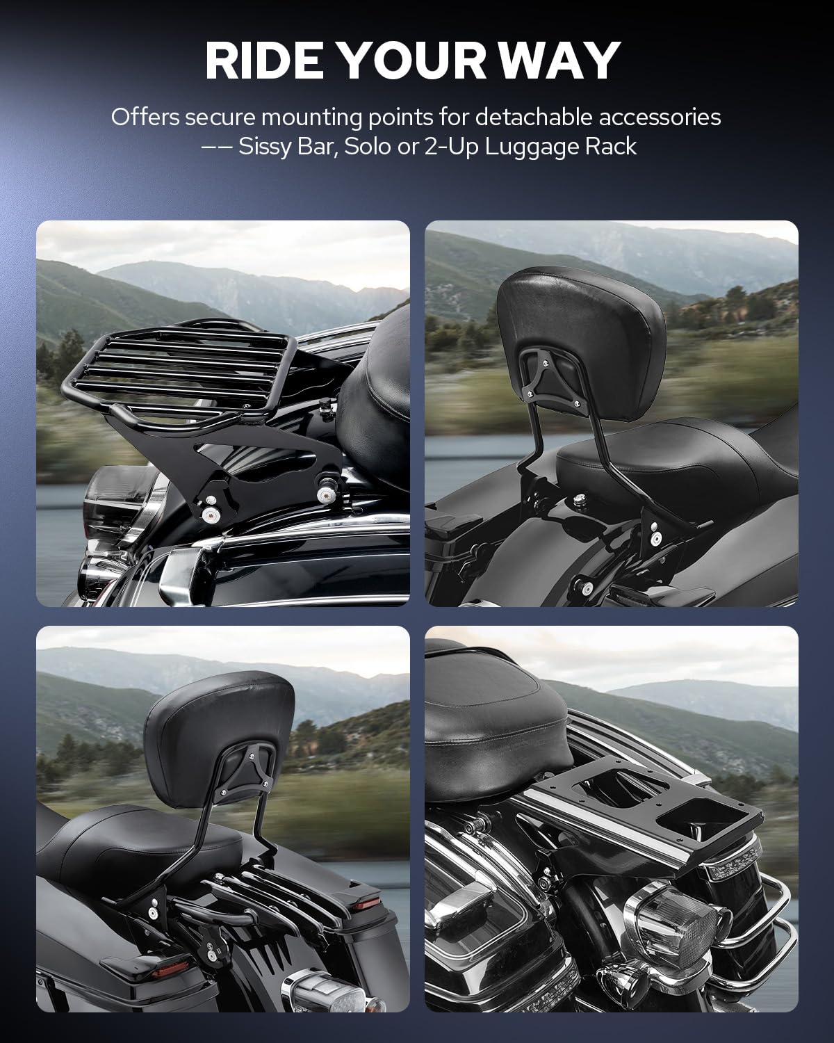 Benlari with rack attached illustrating improved cargo-carrying benefit