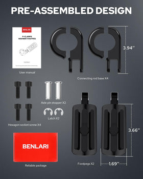 Benlari peg next to ruler showing size and compatibility with 1.25-inch crash bars