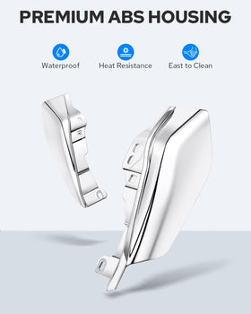 Benlari size comparison with hand to illustrate compact fit and easy installation