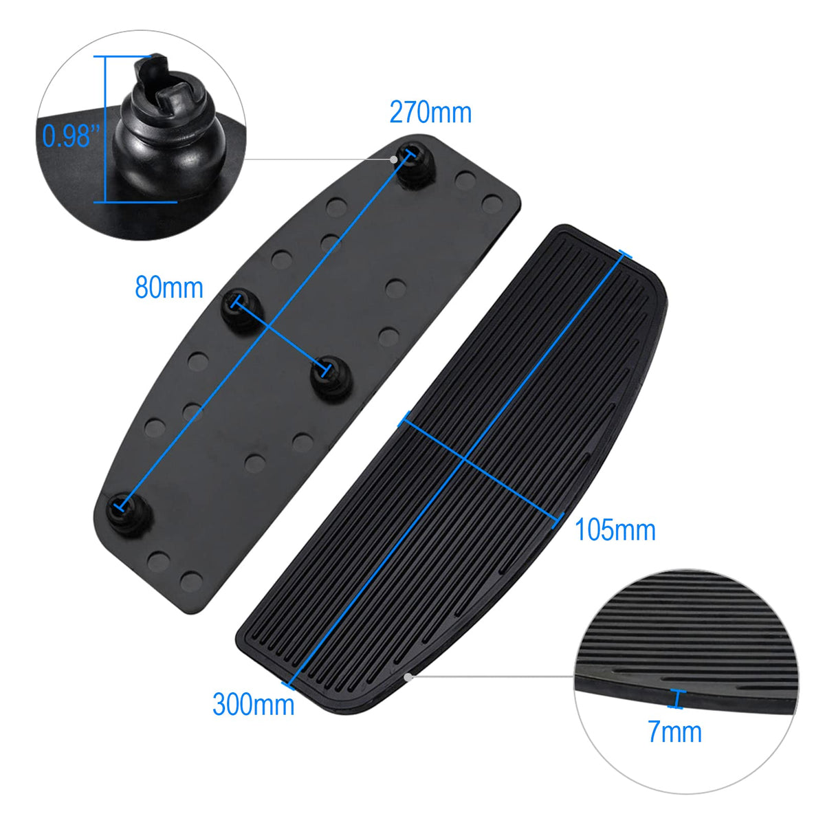 benlari close-up of rubber texture improving slip resistance and comfort
