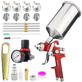 BENTOHKLE red spray gun front view showing controls and finish for comfortable operation