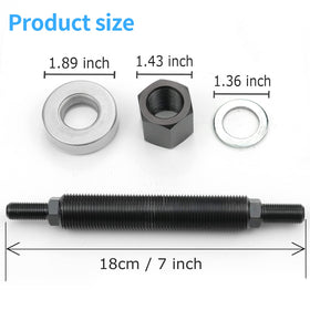 Bentolin tool next to ruler for scale showing compact size and shop convenience