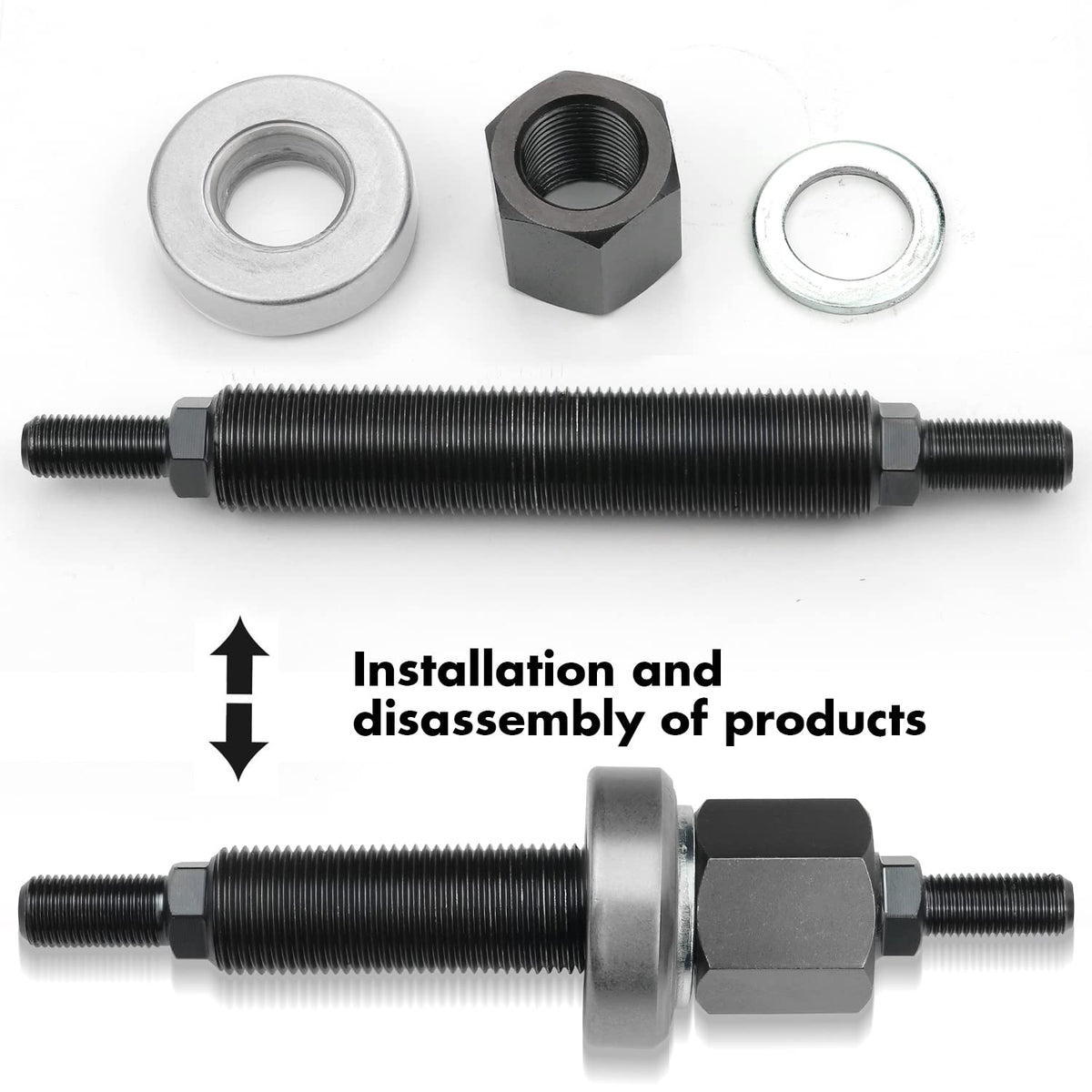 Bentolin thrust bearing and aluminum washer detail reducing friction and protecting balancer